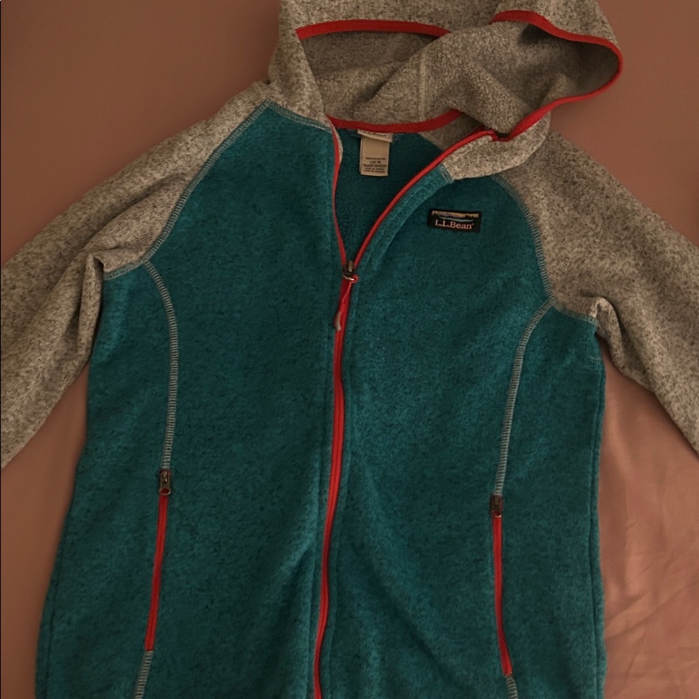 L.L. Bean teen ' Blue and Gray Zip-Up Hoodie